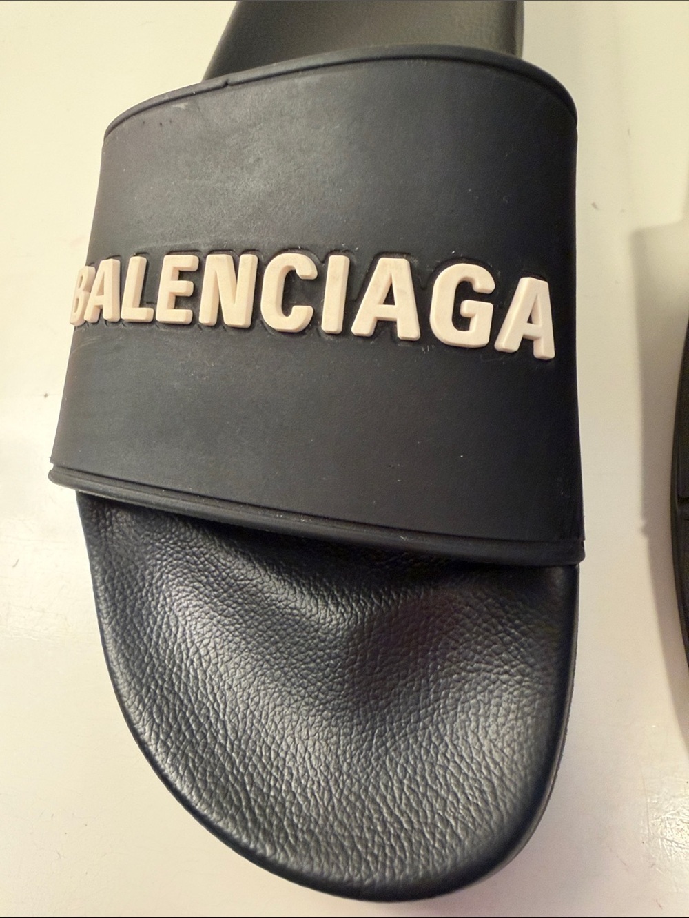 Balenciaga Pool Slides – Men’s Black/White Logo | Size EU 40 / US 7 - Picture 3 of 10